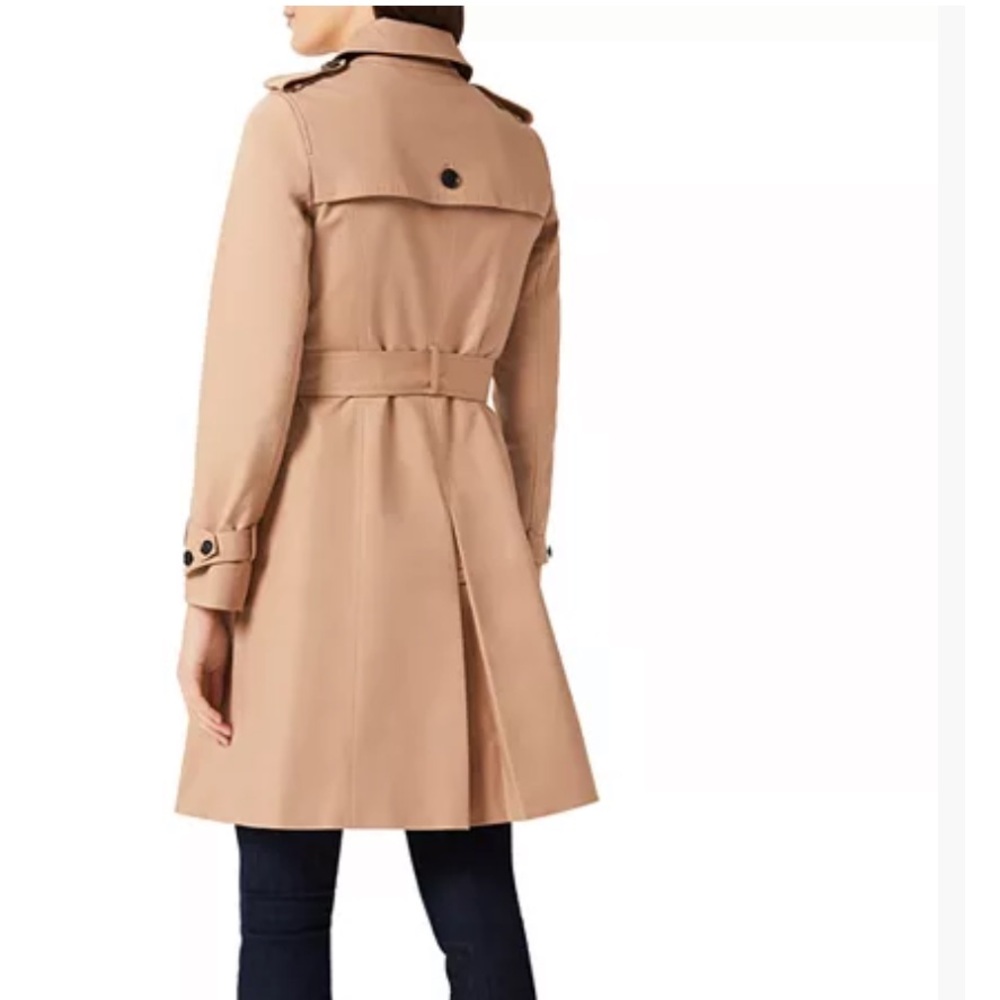 Hobbs London classic Beige Tan Double Breasted Button Trench Coat Classic - Picture 6 of 13